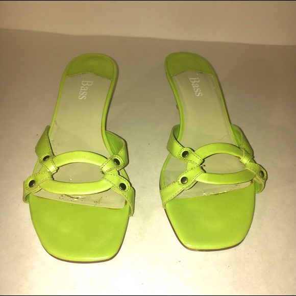 Fresh spring green leather sandals from Bass, US 7M - Picture 2 of 9